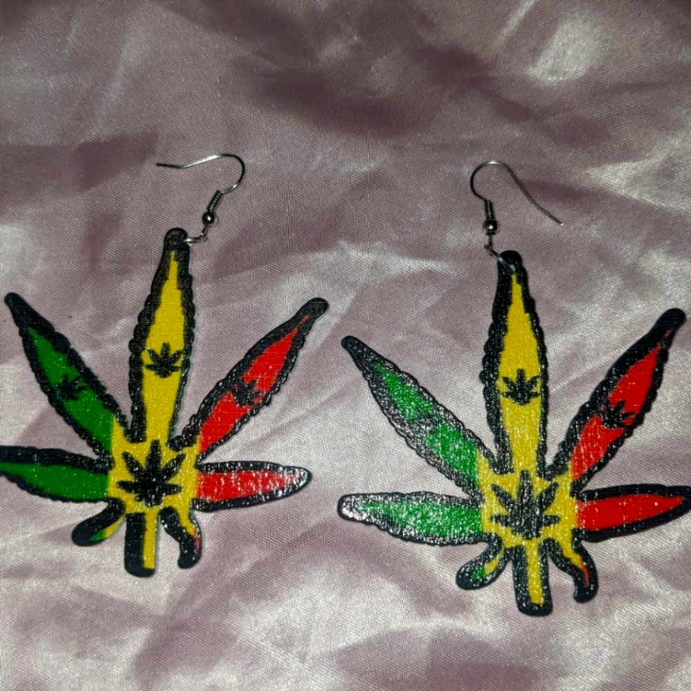 Rasta herb earrings